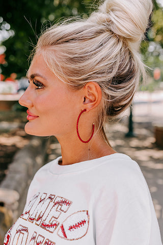 Oh My Heart Hoop Earrings in Gold • Impressions Online Boutique