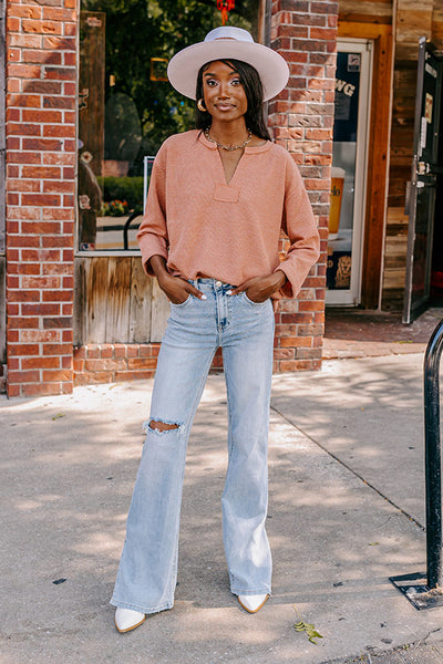 Boat Weekend High Waist Floral Pants in Brown