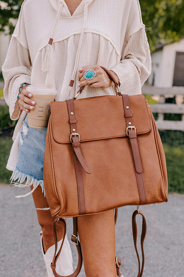 Hiding Out Faux Leather Backpack In Black • Impressions Online Boutique