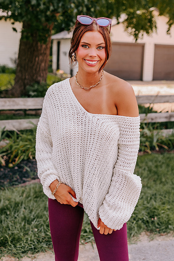 Eye Candy Tunic Sweater in Ivory