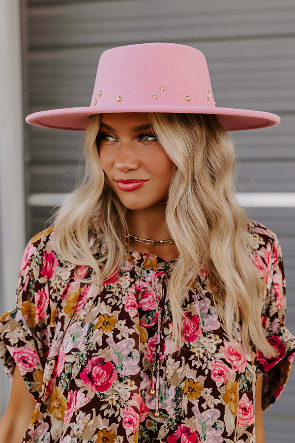 Enchanted To Meet You Felt Fedora In Pink