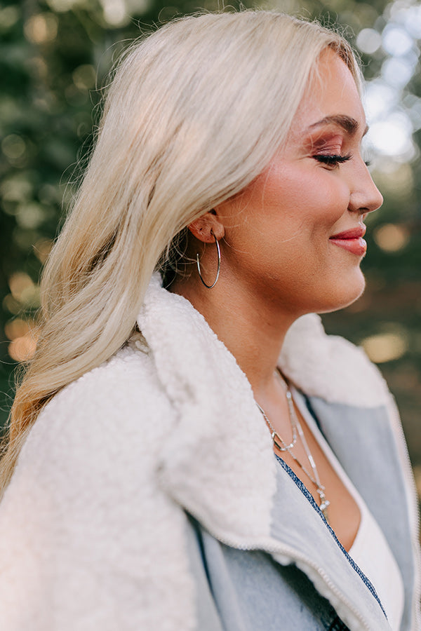 Trading Up Hoop Earrings in Silver