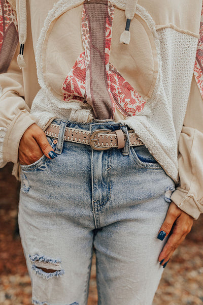 Driving Country Roads Rhinestone Belt in Silver