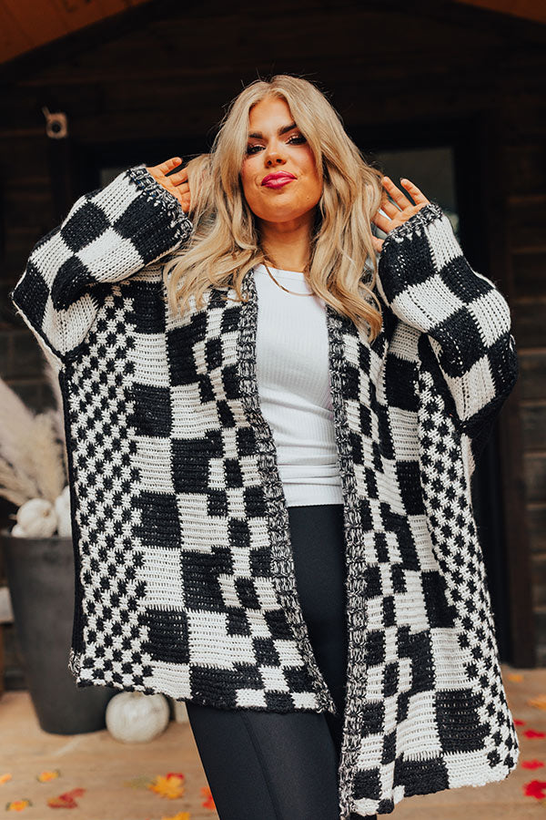 Cute Energy Knit Cardigan Curves