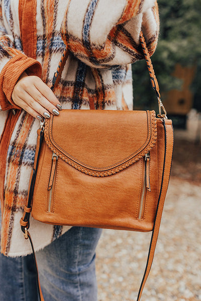 Luxe Landing Faux Leather Purse In Chocolate • Impressions Online Boutique