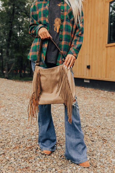 Travel Far Puffer Tote In Beige • Impressions Online Boutique