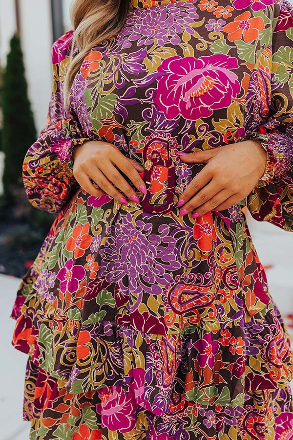 Buy Faux Georgette Floral Print Trendy Gown Online
