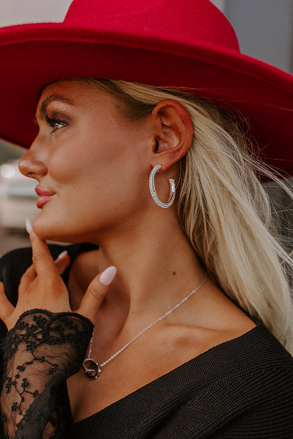 Pendant hoop earrings - Silver-coloured - Ladies