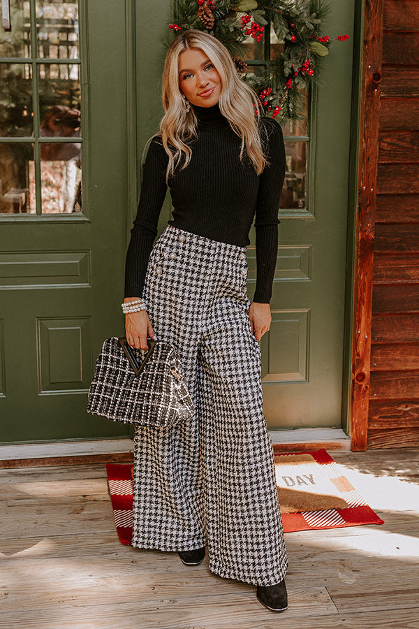 Comfy Glam High Waist Tweed Pants • Impressions Online Boutique