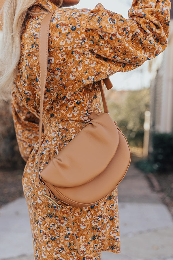 Early Start Faux Leather Crossbody In Tan