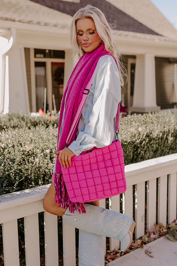 Hot Pink Leather Bucket Bag Women Fuchsia Drawstring Shoulder Baggy Bag  With Tassels - Etsy