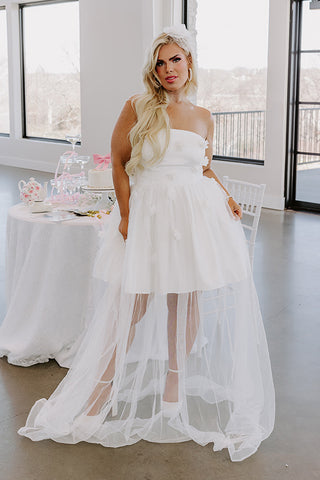 White Tulle Maxi Dress