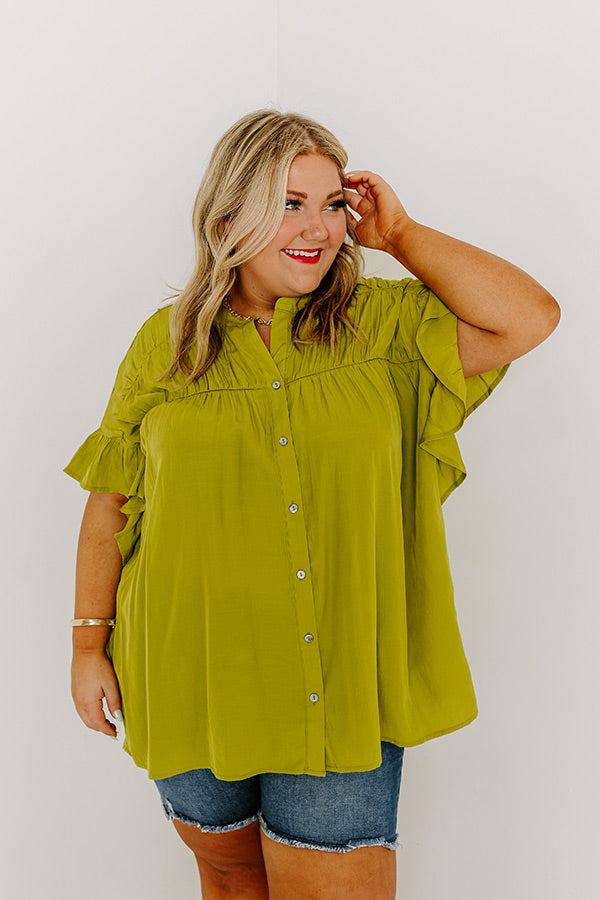 Summer Breeze Shift Top in Lime Punch Curves