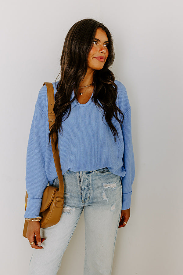 Boardwalk Babe Shift Top in Sky Blue