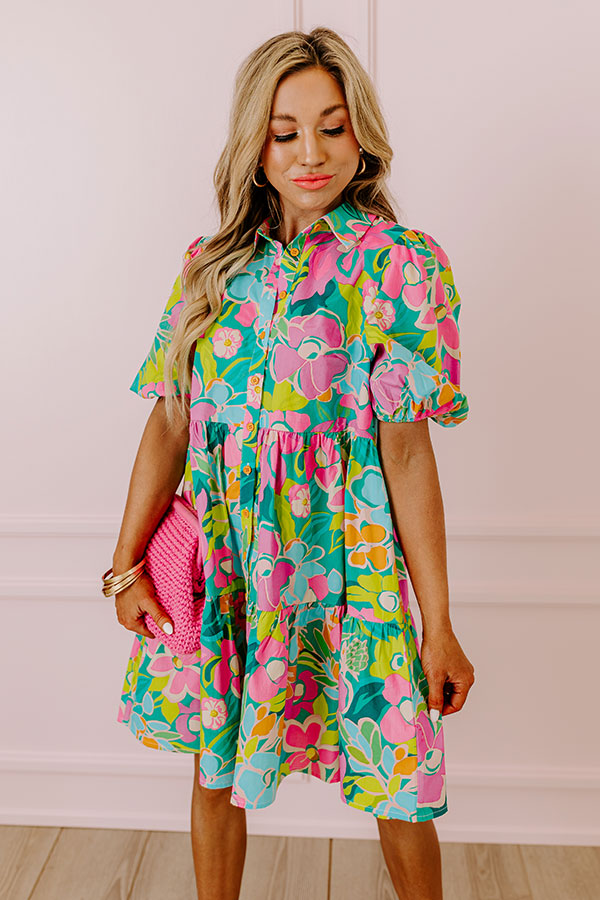 Floral Euphoria Babydoll Tunic Dress • Impressions Online Boutique