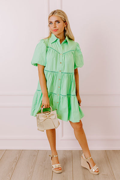 New Chapter Tunic Dress In lime