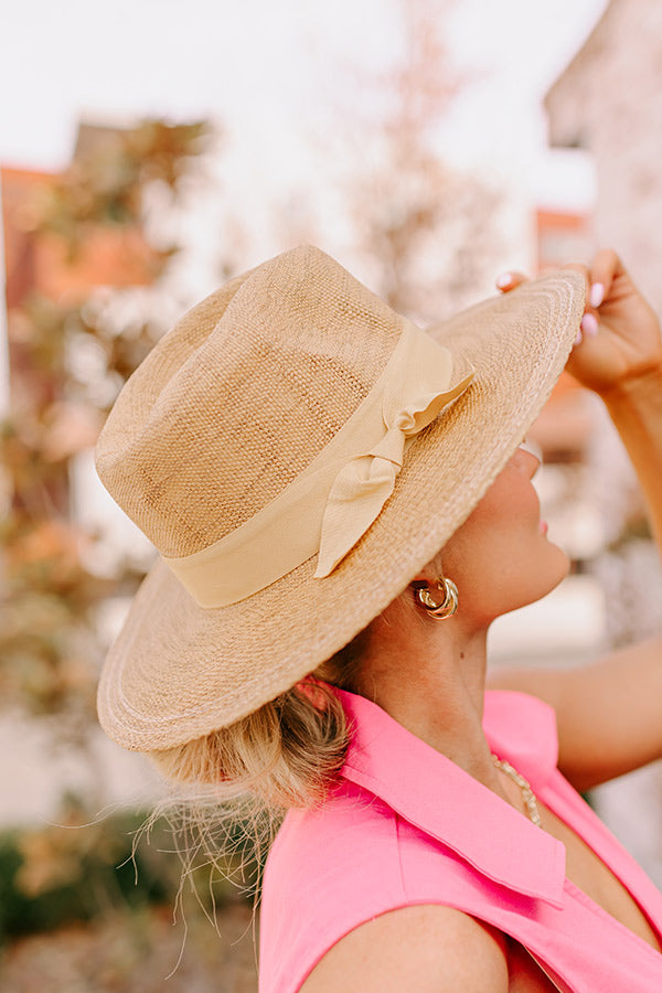 Harbor Haven Woven Fedora in Natural