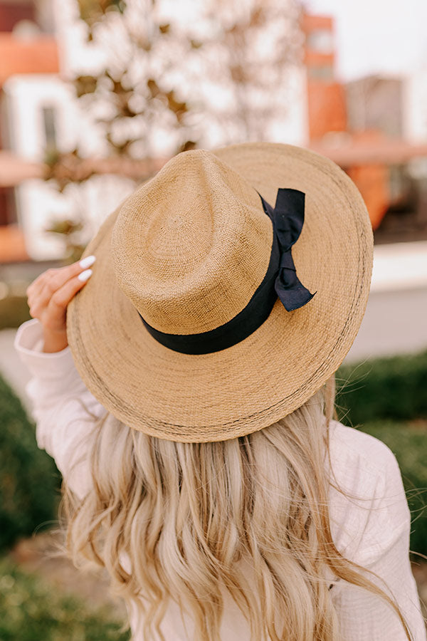 Harbor Haven Woven Fedora in Black