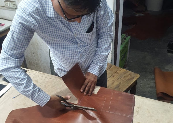 Carefully cut leather production process