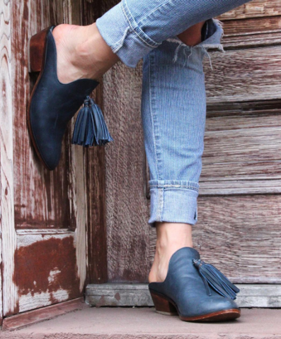 handcrafted mule slip on shoe