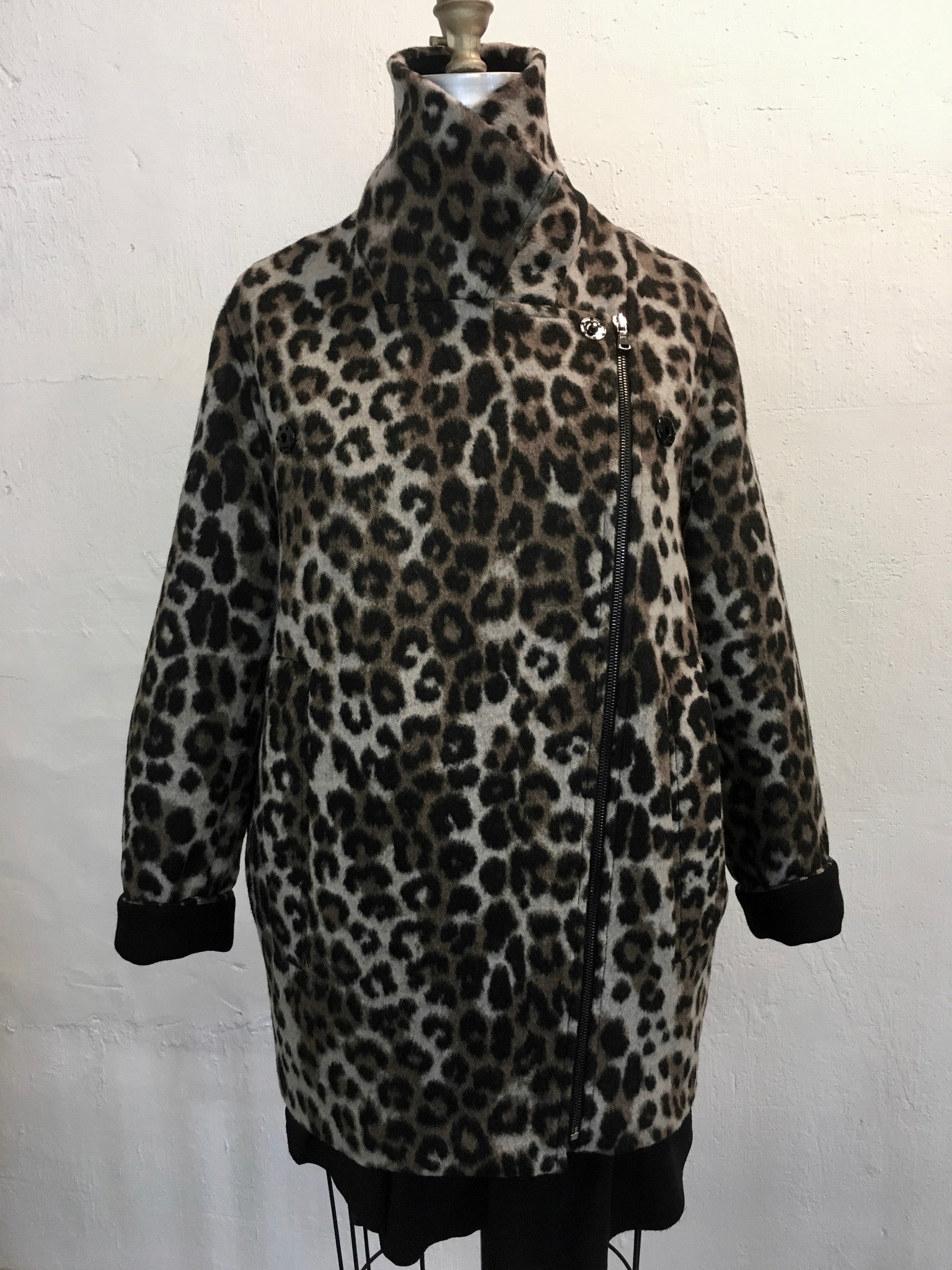 Edie Leopard Cocoon Coat – Airess NYC