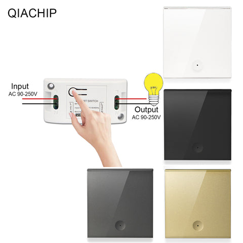 QIACHIP Smart Home Switch Wall Panel Light Control 433Mhz Wireless Rem