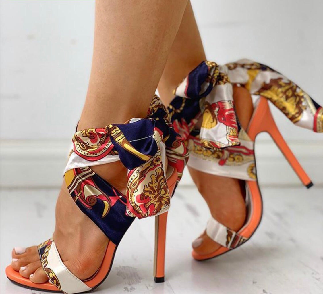 ribbon high heels