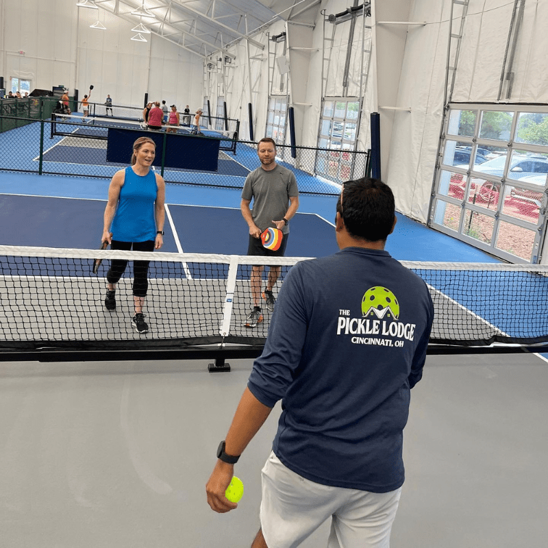 The Pickle Lodge features 17 indoor pickleball courts in Cincinnati.