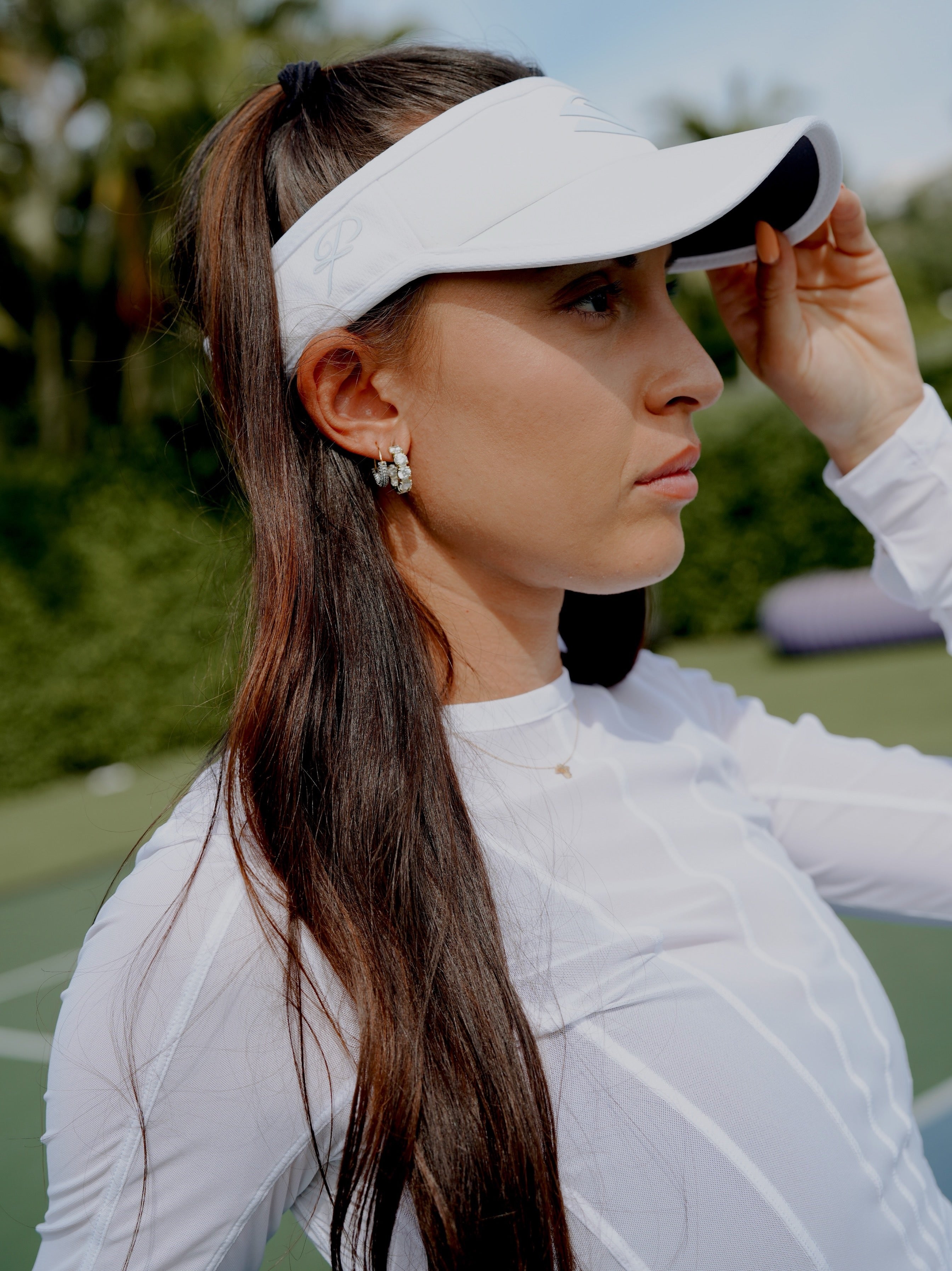 The Parris Todd visor and hat collection accommodates any hairstyle.