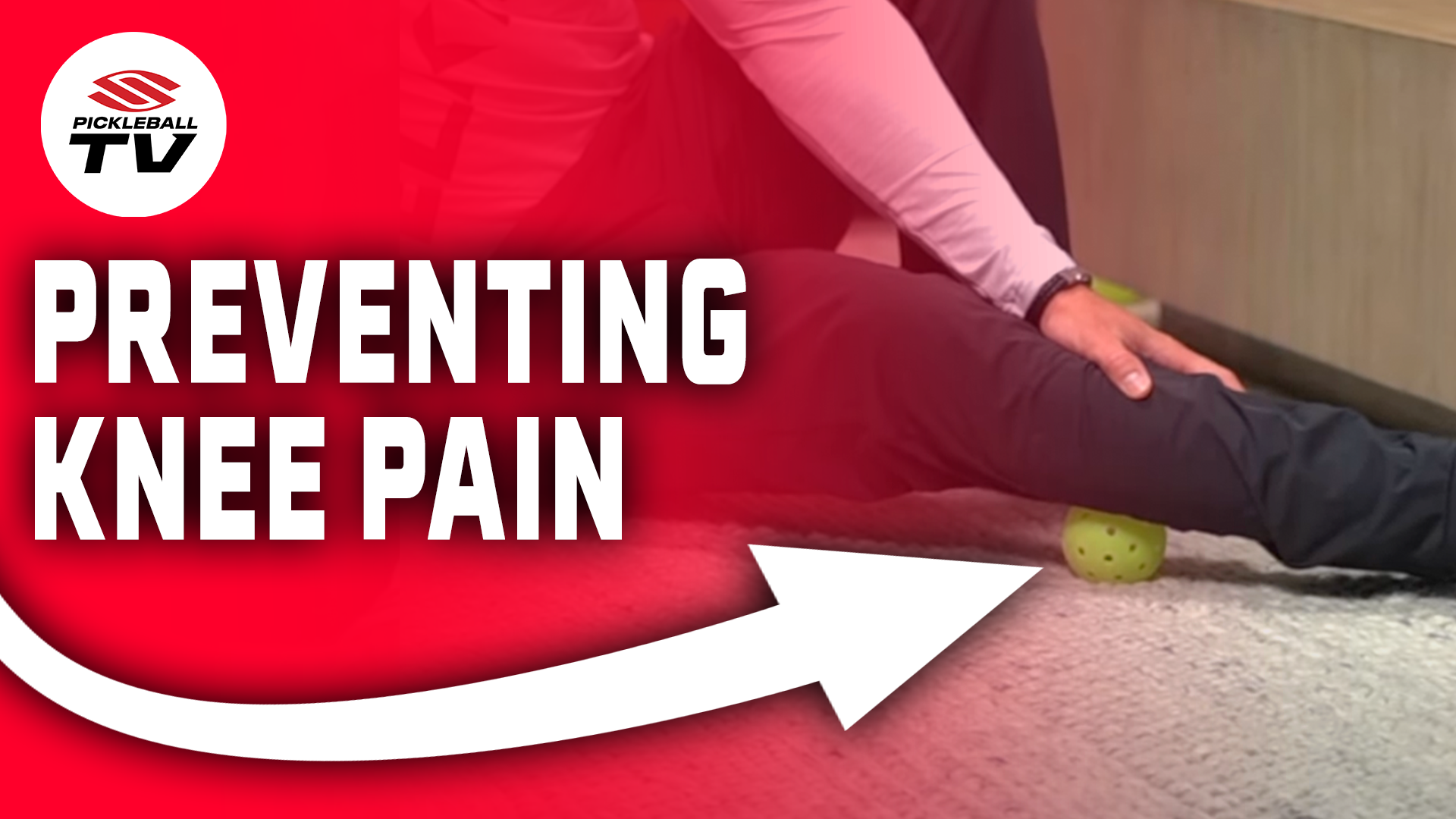 You can use a pickleball to alleviate knee pain at home.