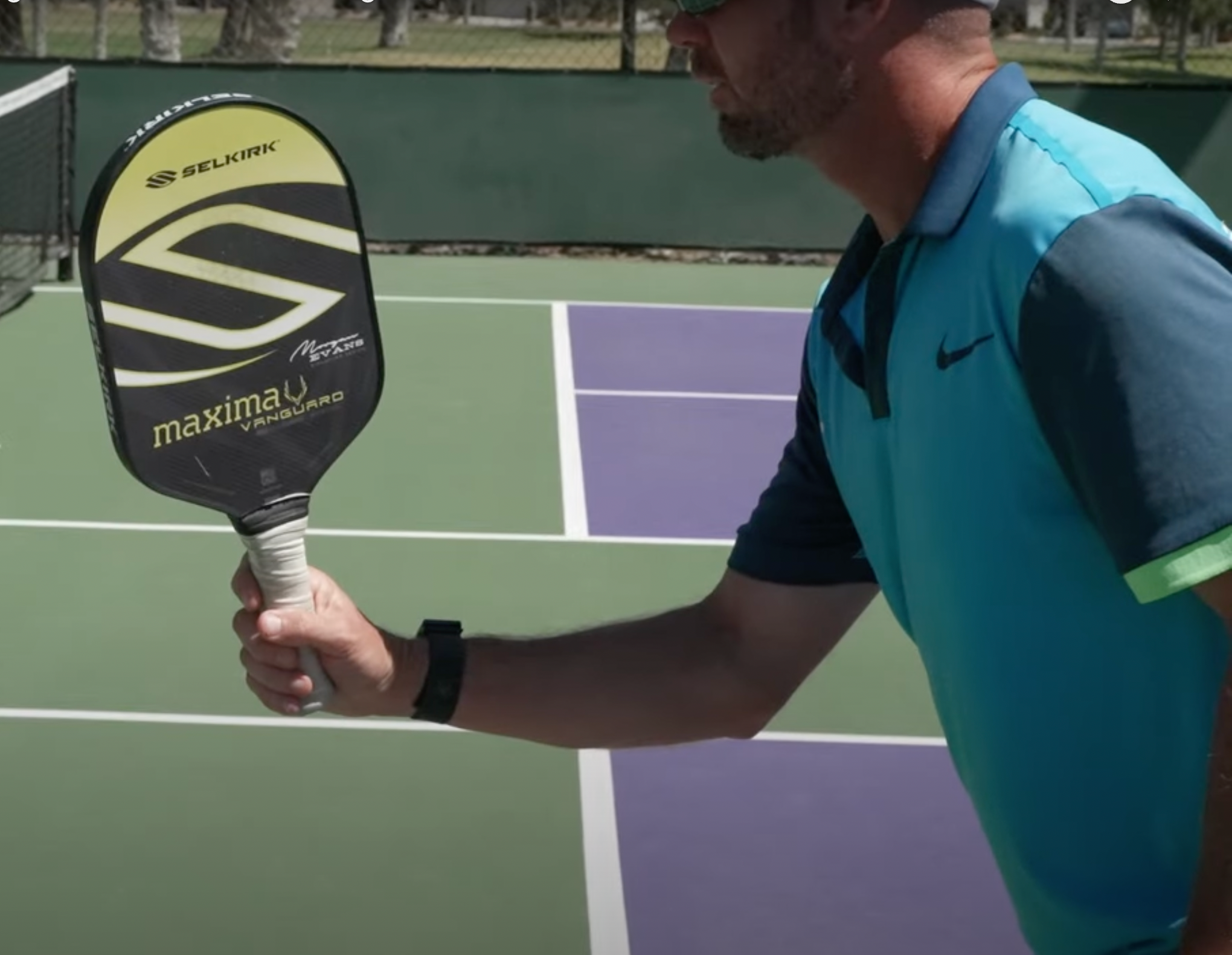 How to hold your paddle depends on where you're positioned on the pickleball court
