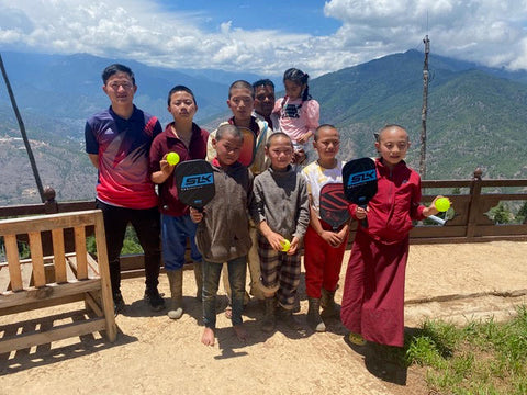 Selkirk donated paddles to children in Bhutan
