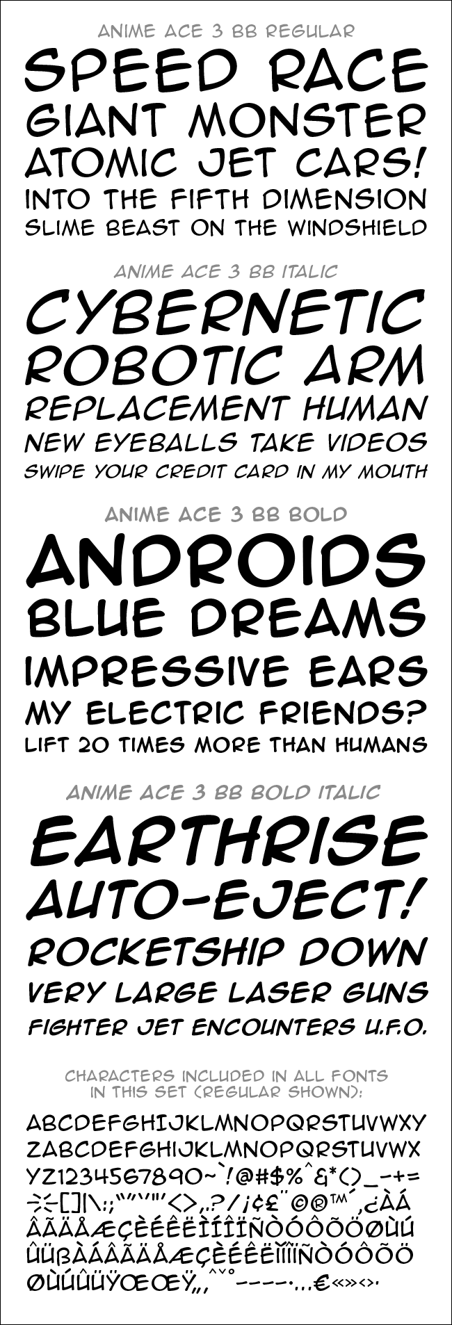 manga sound effect font