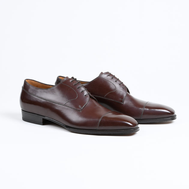 Enzo Bonafe cap toe Derby Blucher in Dark Brown Calf – Caine Clothiers