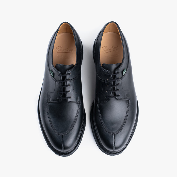 Avignon Split-toe Derby in Lisse Noir – Caine Clothiers