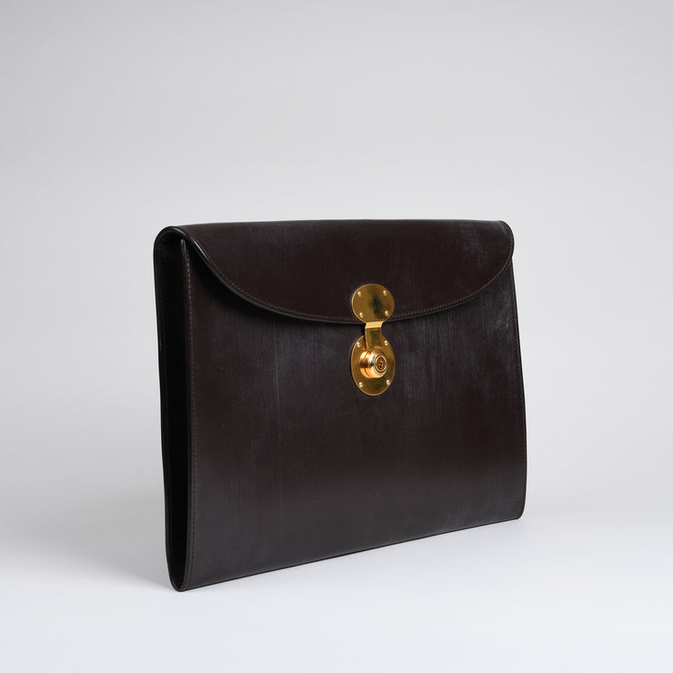 Rutherfords Suede Lined 806 Lock Folio in English Bridle Leather