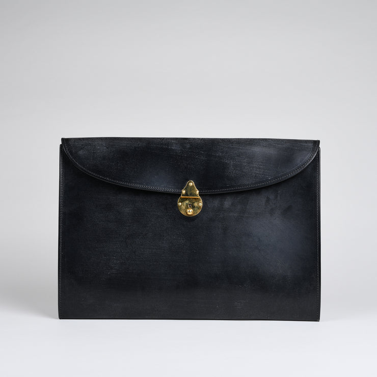 Rutherfords Suede Lined 808 Lock Folio in English Bridle Leather