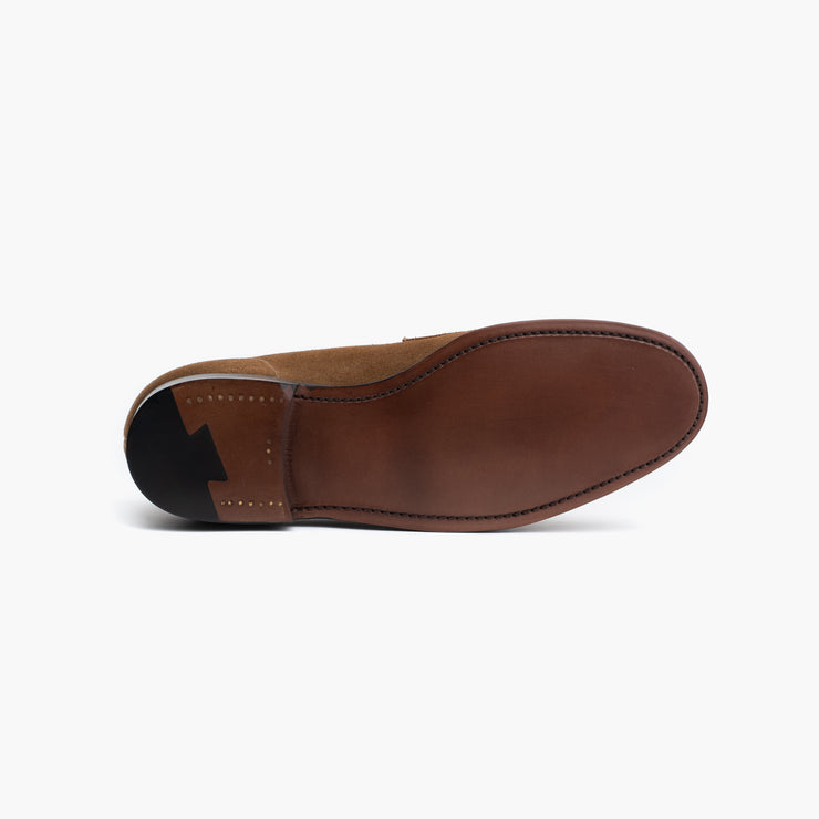 Berkeley Unlined Penny Loafer in Snuff Suede – Caine Clothiers