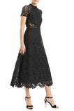 Georgina Lace Midi Dress in Black by ML Monique Lhuillier - RENTAL ...