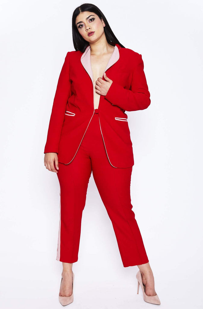 Smoking Suit in Red and Pink by Hebe Studio - RENTAL | The Fitzroy