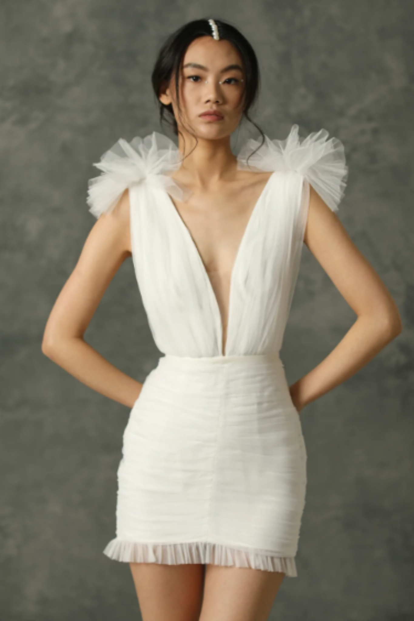 Harlie Mini Dress in White by Sau Lee - RENTAL – The Fitzroy
