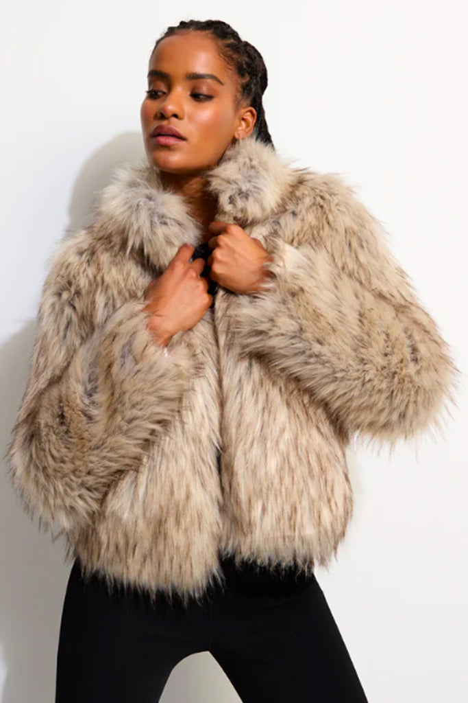 Fur Delish Faux Fur Jacket In Natural By Unreal Fur Rental The Fitzroy 0611