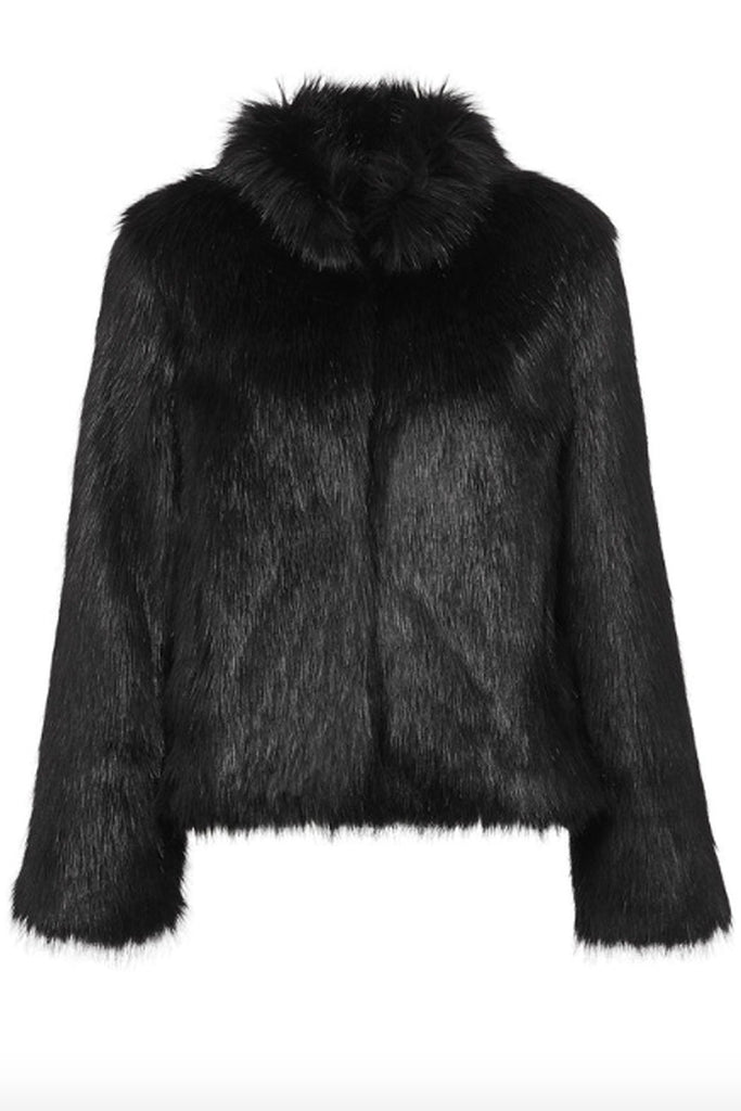 Fur Delish Faux Fur Jacket in Black by Unreal Fur - RENTAL | The Fitzroy