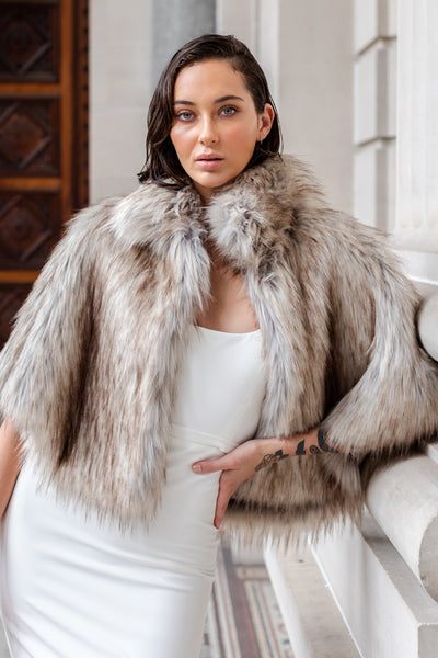 Desire Crop Faux Fur Jacket by Unreal Fur - RENTAL – The Fitzroy