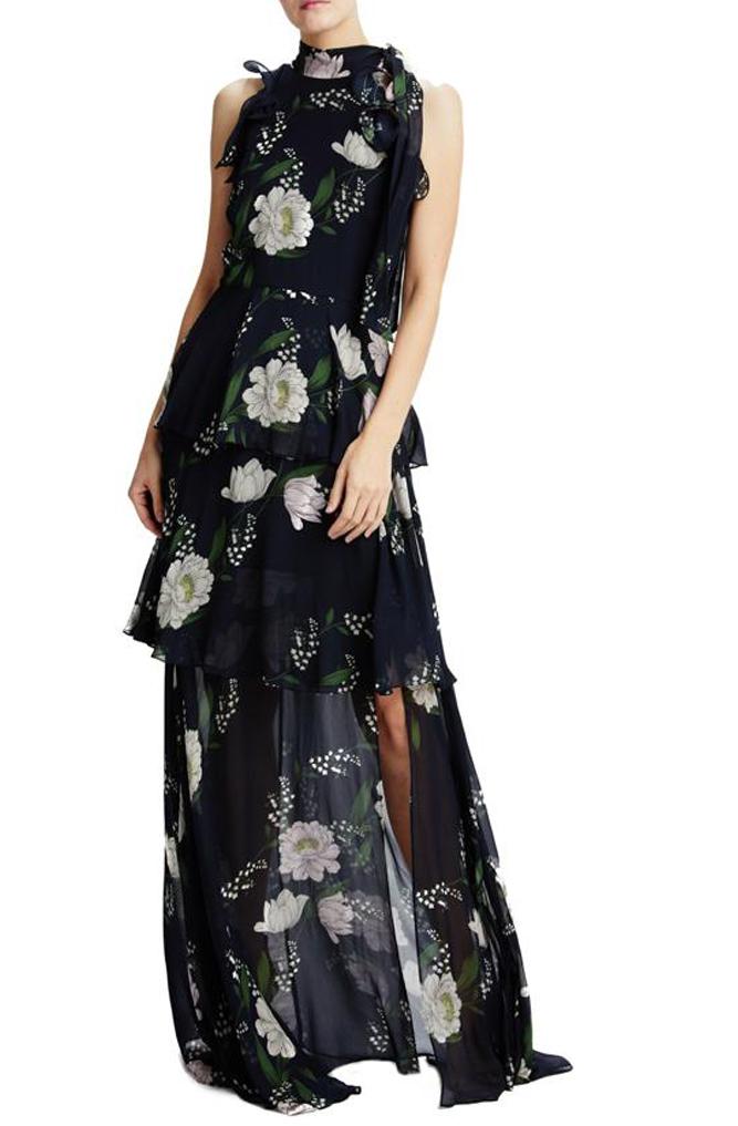 monique lhuillier floral dress