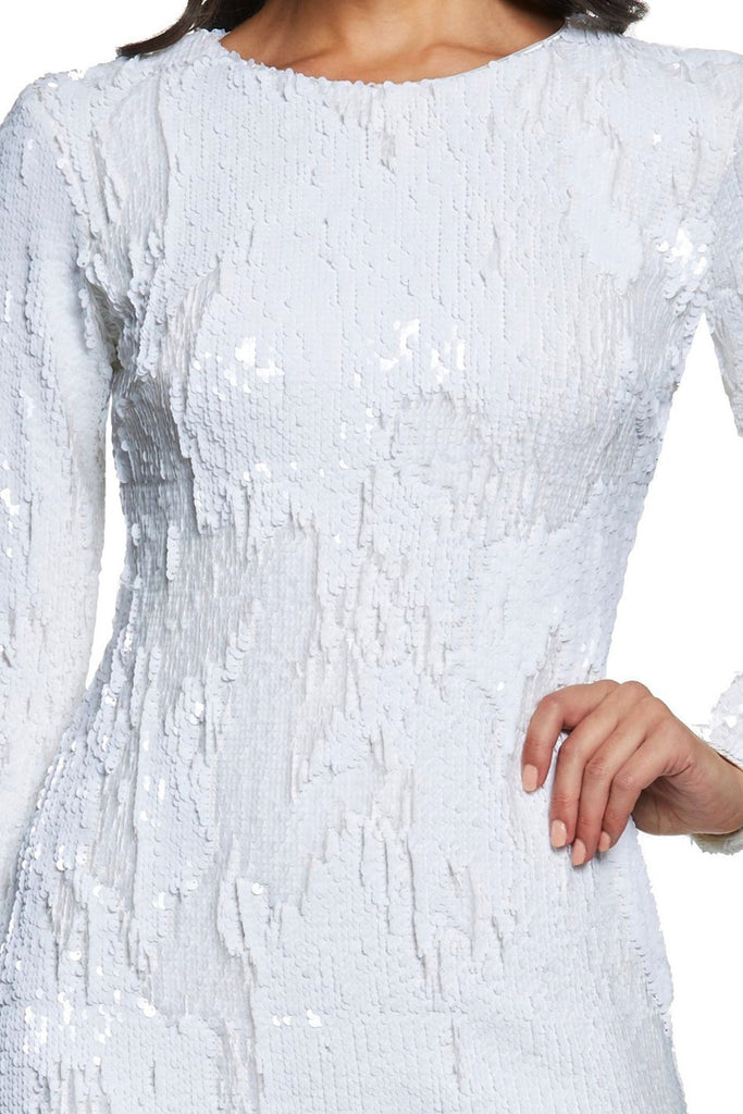 white sequin dress mini