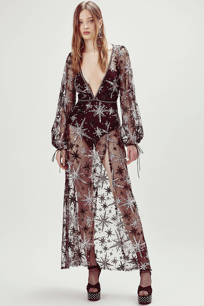 for love and lemons stardust maxi dress