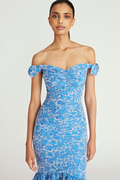 Eliza Ruched Cocktail Dress by Theia Couture - RENTAL