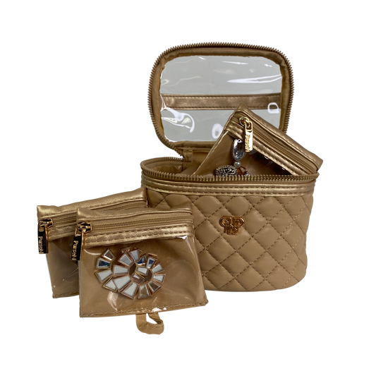 Getaway Jewelry Case - Nude & Gold