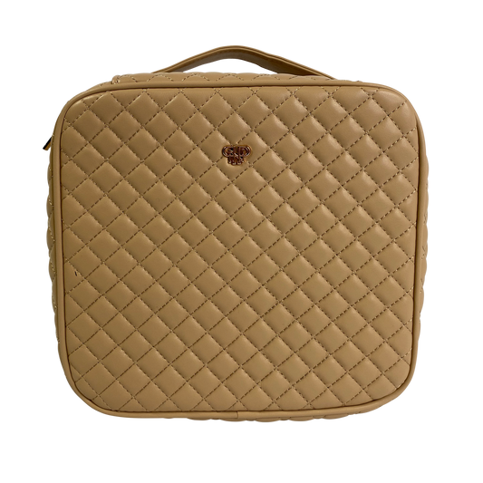 Mini Diva Makeup Case - Nude Quilted